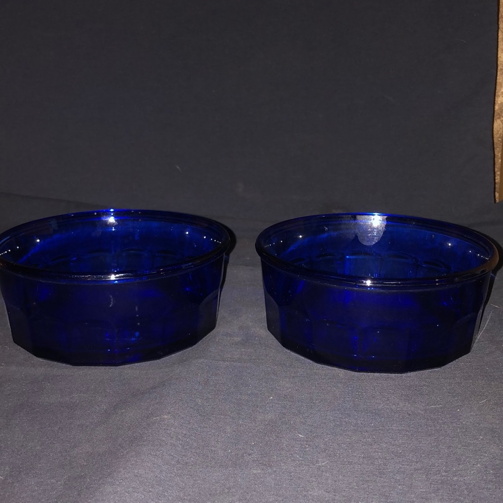 Two 5 1/4” Cobalt Blue Bowls - Picture 1 of 5